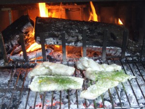 Fish on BBQ Barbecued fish
