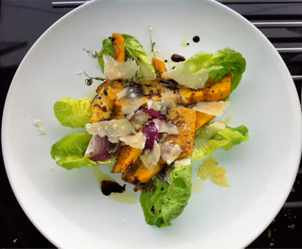 Roast Butternut Squash and Parmesan Salad